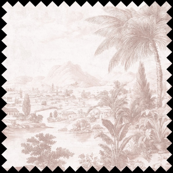 Material Textil Imperial Palms rose - Img 2