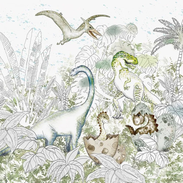 Papier peint Animaux Enfant David's Dino In Color – VLAdiLA - Img 2