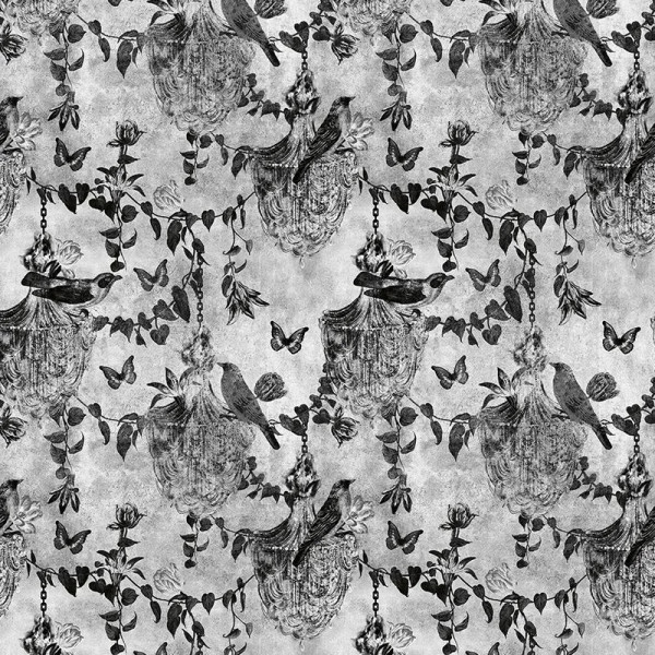 Papier peint Montagne Floral Majestic Memoir in White – VLAdiLA - Img 2