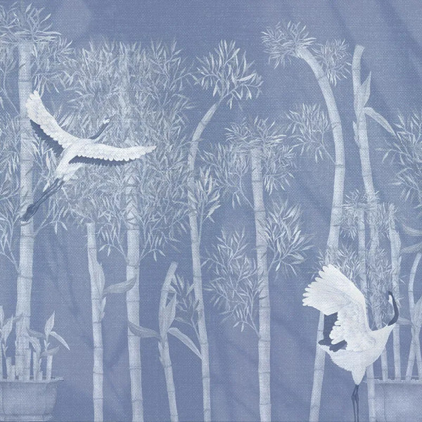 Papier peint Nature Oriental Makino Pavilion Blush Blue – VLAdiLA - Img 2