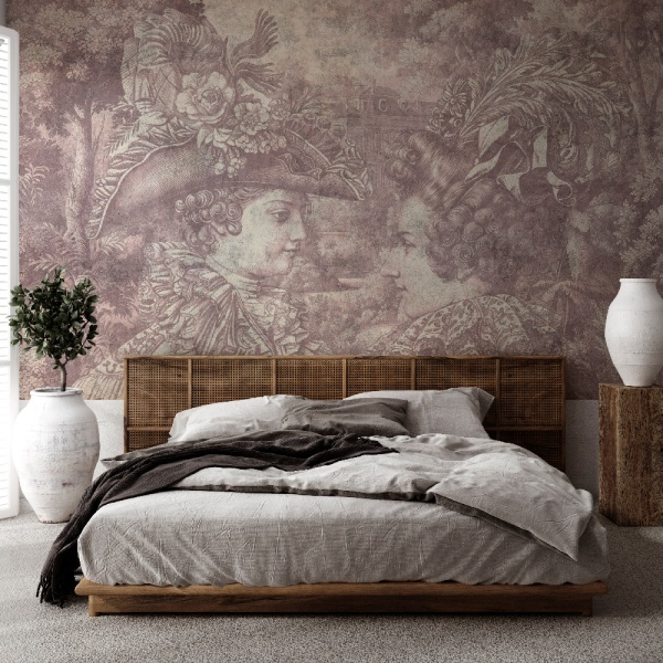 Papier peint panoramique Baroque Floral Queen’s Whisper rose – VLAdiLA - Img 2