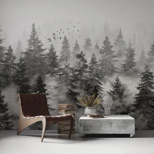 Rivian Forest Charcoal Behang - Img 3
