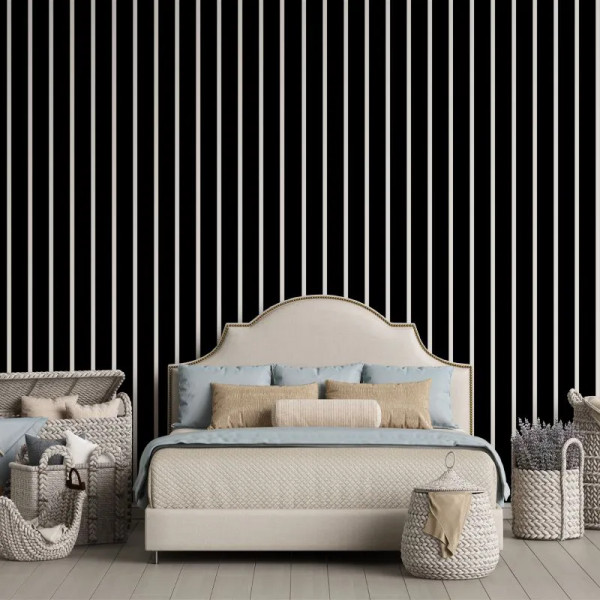 White and Black Stripes Тапет
