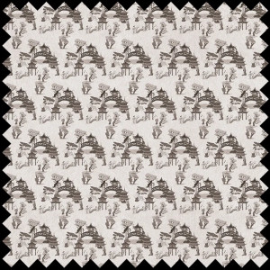 Chinese toile (black) Текстилен материал - Img 1