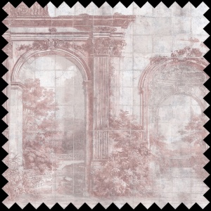 Echoed Arcades rose Fabric