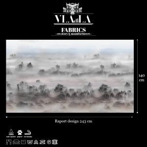 Foggy Landscape Pastels Текстилен материал - Img 2