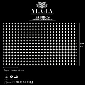Material Textil Black Dots - Img 2