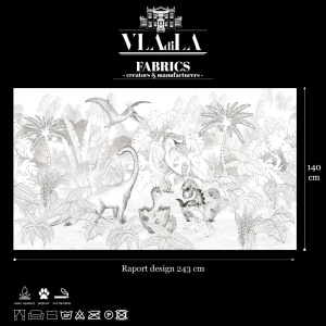 Material Textil David's Dino In Grey - Img 2