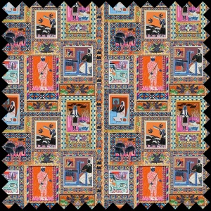 Material Textil Ornament (rasturnat)