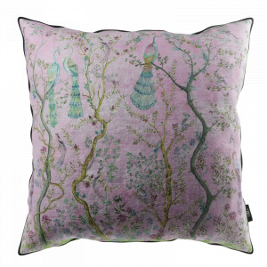 Peacock Chinoiserie rose Kissen