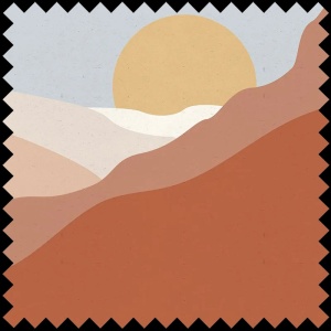 Postcard Desert Clear Sky Fabric