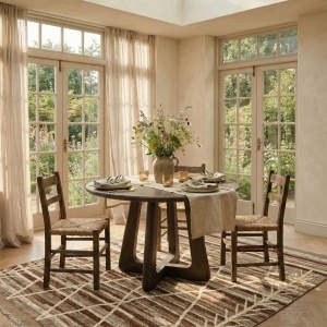 sufragerie Ater rotunda natur Table