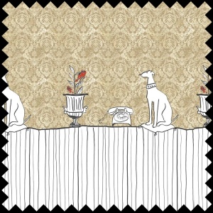 Sur la Table Gold Fabric