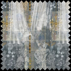 Tea House (Chicory) Fabric