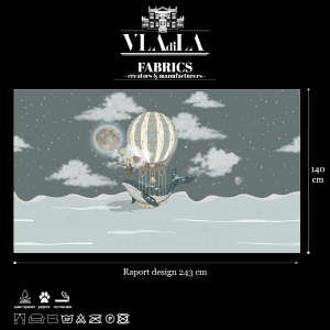 The Little Prince And The Whale Текстилен материал - Img 2