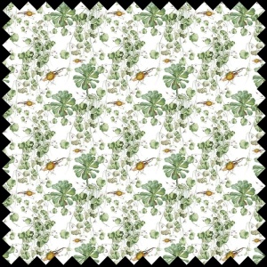 Tissu Bugs and Leaves