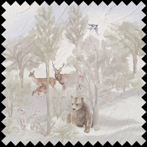 Tissu Foggy forest faun in color
