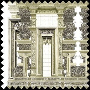 Tissu Ornamental Cathedral cream