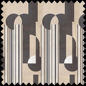 Tissu The daily express Brown