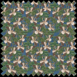 Tissu The dance (blue)