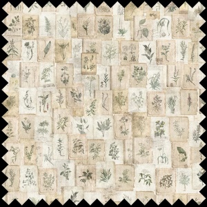 Tissu Vintage Herbarium