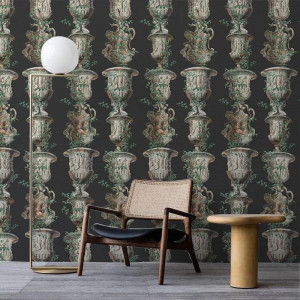 Tower of Abundance Black Papier Peint