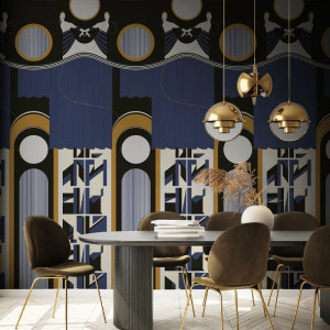 Academy Theatre Blue Тапет