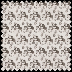 Chinese toile (black) Текстилен материал - Img 3