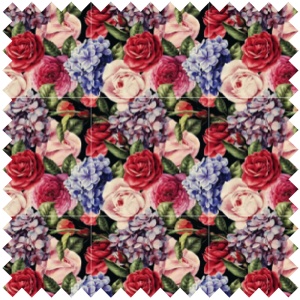 Colorful Flowers Текстилен материал - Img 1