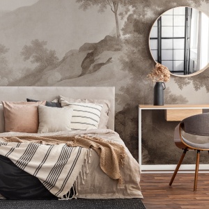 Ethereal Veil cream Wallpaper