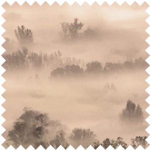 Foggy Landscape Peach Fabric