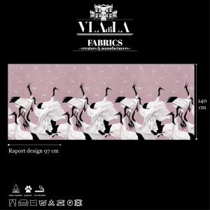Grus Japonesis in Pink Látka - Img 2