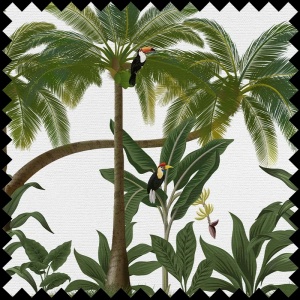 Material Textil Birds in the Jungle