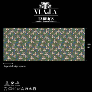 Material Textil The dance (blue) - Img 2