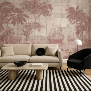 Papier peint Golden Harbor rose