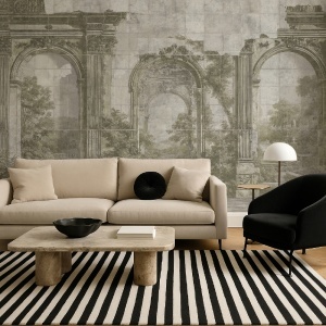 Papier peint panoramique Moderne Baroque Echoed Arcades cream – VLAdiLA