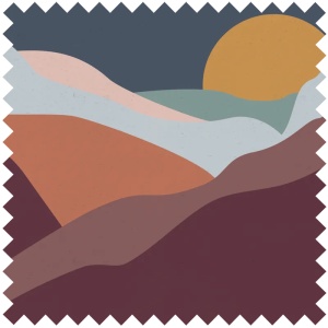 Postcard Desert Night Sky Fabric