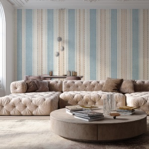 Tapet Oxford stripes Sky