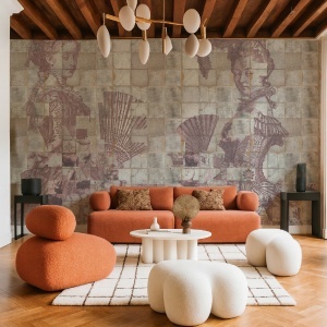 Tapet Shattered Dames rose