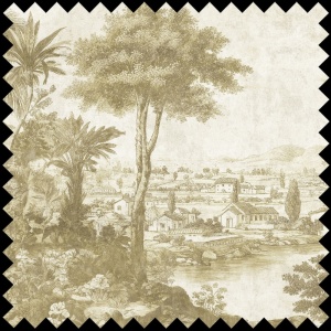 Tissu Imperial Palms cream