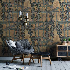 Torri ancient gold Papel pintado