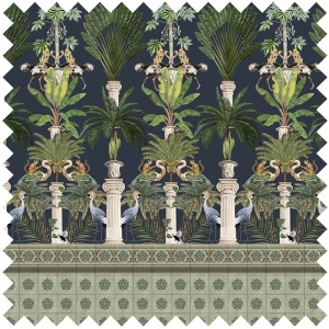 Tropical Columns Dark Stof - Img 1