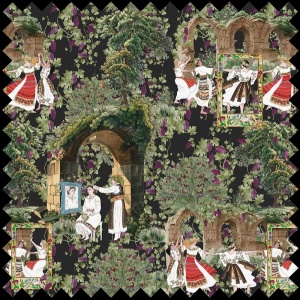 Amurg (negru) Fabric