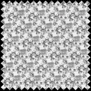Chinese toile (black) Fabric