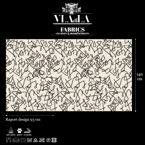 Doodle (pattern) Текстилен материал - Img 2