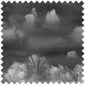 Foggy Landscape Nightview Fabric