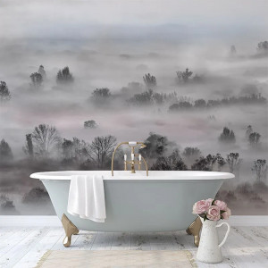 Foggy Landscape Pastels Тапет