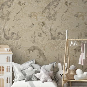 Fox And Fly Away Papel pintado