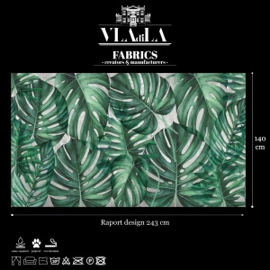 Green Philodendron Látka - Img 2