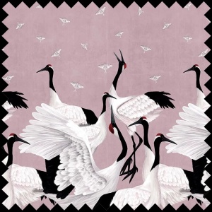 Grus Japonesis in Pink Fabric